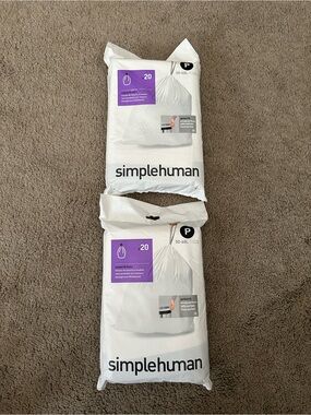 Simplehuman Code P Custom Fit Drawstring Trash Bags 50-60 Liter / 13-16 Gallon